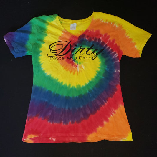 Dirty Discs and Dyes Womens Tie Dye Spiral Shirt